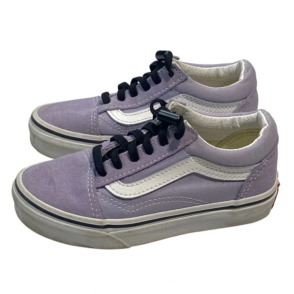 Vans Old Skool Kids Lavender Suede Lace Up Low Top Sneakers Size 11